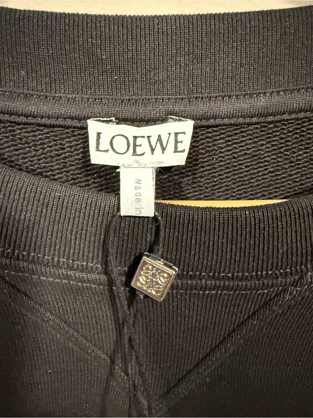 Loewe Black Logo mens Embroidered Crew Sweatshirt image 6